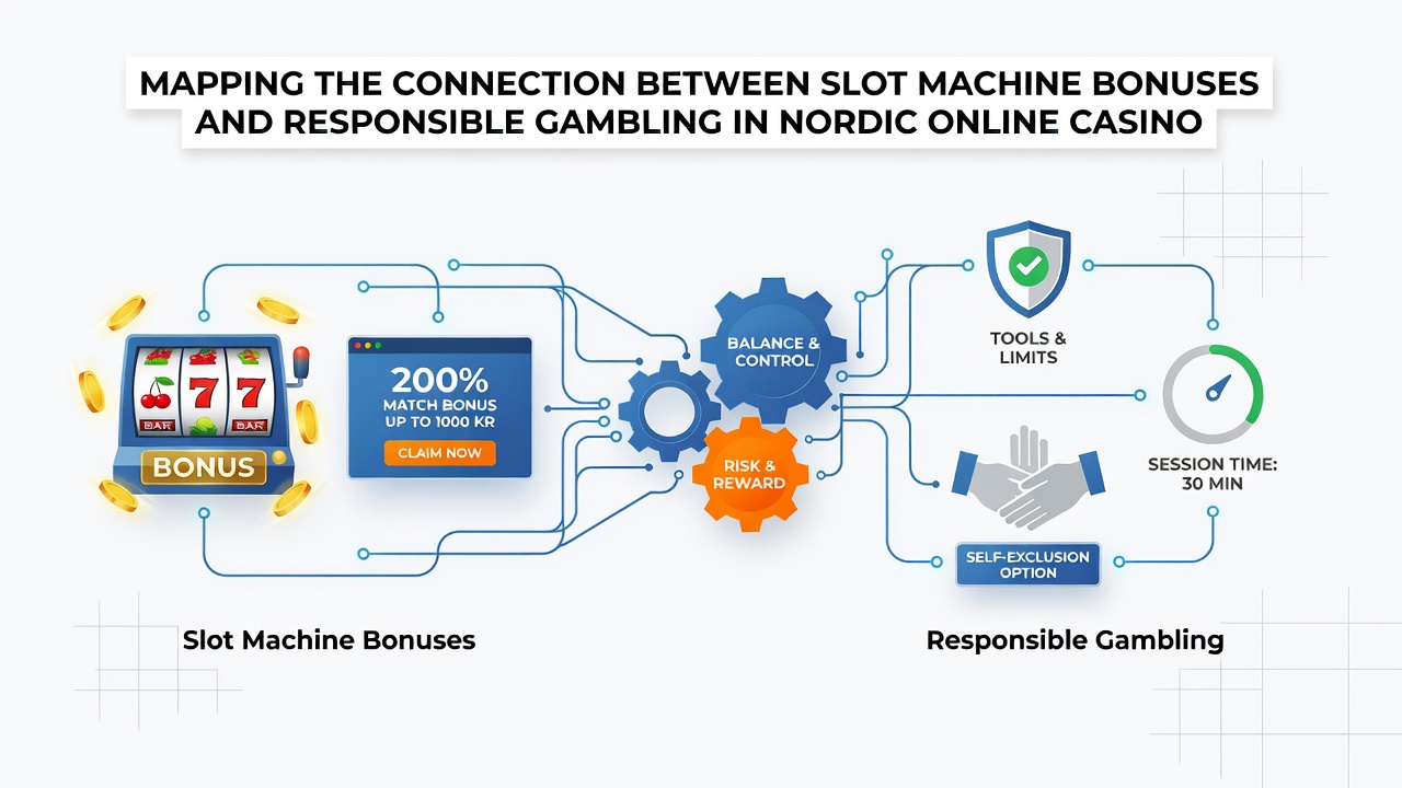 Chart displaying correlations between slot bonus usage and responsible gambling feature activation rates in Nordic markets